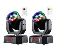 2Pack Mini Moving Head Lights for Dj Lighting Led Wash Projector Stage Light for Party