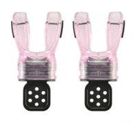 2Pack Moldable Silicone Diving Mouthpiece with Double Leak Protection and Zip Tie Attachment Suitable for Most Standard Scuba Regulators (Pink)