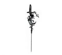 2PACK Myth of The Moon Ear Hook Needle Piercing Earrin,Creative StarMoon Ear Hook Earrings,Moon and Star Piercings Wrap Climber Earring,Unique Gothic Punk Halloween Moon Star Jewelry Gift
