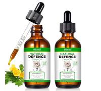 2Pack Natural Defence Drops for Cats, Cat Immune Support Drops, Cat Antibiotics for Infections - Supports Immune & Allergy Itch Relief, Suitable for All Breeds, Bacon Flavor