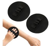 2Pack No-Pain Exfoliating Bath Scrubber Pad,Finger Strap Shower Exfoliating | Painless Soft Reusable Secure Shower Gloves with Elastic Loops for All Skin Types Deep Pore Cleansing,Dead Skin Removal,13cm