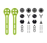 2PACK nylon road bike computer mount designed for For garmin, Cat Eye, bike computers with integrated adapter and weather resistant construction (2pack green)