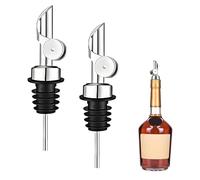 2Pack Oil Pourer Spouts for Bottles, Drip-Free Olive Oil & Liquor Pour Spout,Stainless Steel Bottle Pourers for Kitchen, Bars, Parties, Home - Fits Wine, Whiskey, Vinegar, Cooking Oil