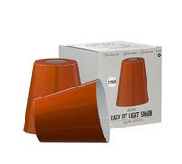 2Pack Orange Metal Lamp Shades, 15cm Light Shade, Modern Mug Lampshades for Ceiling Lights, Wall Lamps, Easy Fit Pendant Light Shades Ceiling for Living Room, Bedroom, Kitchen
