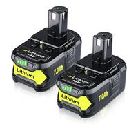 2Pack P108 18V 7.0Ah Li-ion Replacement for Ryobi 18V Battery Compatible with Ryobi Battery P107 P105 P104 P103 P102 RB18L50 RB18L40 RB18L25 RB18L15 BPL-1815 BPL-1820G BPL18151