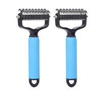 2Pack Pet Deshedding Comb & Detangling Brush Gentle Grooming Tool For Dog Long Hair Portable Remover With Skin Massager Ergonomic Deshedding Tool