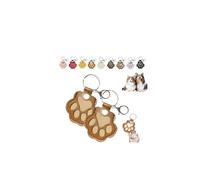 2PACK Pet Memorial Gifts for Cat Dog,Dog Hair Collector Keychain,Cute Paw Shaped Pet Memorial Keepsake Keychain