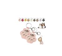 2PACK Pet Memorial Gifts for Cat Dog,Dog Hair Collector Keychain,Cute Paw Shaped Pet Memorial Keepsake Keychain