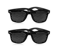 2Pack Pinhole Glasses for Improving Vision, Black Unisex Eyesight Strengthening Pinhole Glasses