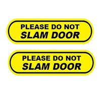 2Pack Please Do Not Slam Door Decal Self Adhesive Sticker for Car Truck Window Vehicle Business Service