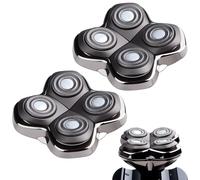 2Pack Pro 4 Shaver Replacement Heads Compatible with Skull Pitbulls Gold PRO, Silver PRO, Platinum PRO Head Shavers, Electric Shaver Half Head for Men/Women (2 PACK FOUTE)