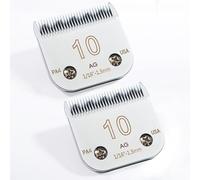 2Pack Professional Dog Clipper Blades, 10# 1.5mm Dog Grooming Clippers with Detachable Blade Compatible with Oster fit for Andis fit for Wahl Conair A5 Model Series, Sharp, Hardness
