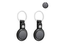 2pack Protective Case for CASCHO Air Tracker Tag Anti-Loss Tracker Keychain- Durable and Stylish Cover,Waterproof,Anti-fall,Dogs,Cats Locator Case,Black