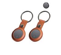 2pack Protective Case for Motorola Tag Tracker Anti-Loss Tracker Keychain- Durable and Stylish Cover,Waterproof,Anti-fall,Dogs,Cats Locator Case,Brown