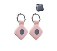 2pack Protective Case for UGREEN Tracker Tag Silicone Keychain- Durable and Stylish Cover,toergy Waterproof,Anti-fall,Dogs,Cats Locator Case,Pink