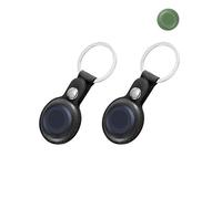 2pack Protective PU Case For Moto Smart Tag 2024 Anti-Loss Tracker Silicone Keychain- Durable and Stylish Cover,Waterproof,Anti-fall,Shell Accessories tracker Case for Dogs Cats Locator Case,Black