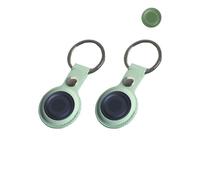 2pack PU Protective Case For Moto Smart Tag 2024 Anti-Loss Tracker Silicone Keychain- Durable and Stylish Cover,Waterproof,Anti-fall,Shell Accessories tracker Case for Dogs Cats Locator Case,Green