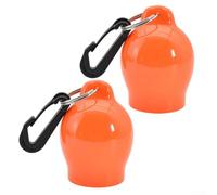 2PACK PVC Mouthpiece Covers For Scuba Diving Regulator With Convenient Attachment For Your Diving Gear(Orange)
