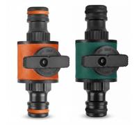 2Pack Quick Release in Line Hose Shut Off Valve Compatible with Hozelock Tap Quick Release Double Tap Nozzle Valve Double Male Hose Connector Garden Hoses Pipe Connectors Hose Shut-Off Coupler
