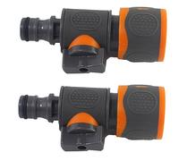 2PACK Quick Release in Line Shut Off Valve,Garden Hose Pipe in Line Tap Shut Off Valve Fitting Connect Adaptor Tool Gadget