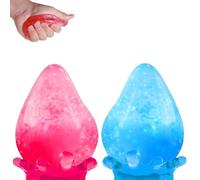 2Pack Raindrop Stress Balls, Squishy Fidget Toys, Glitter Squishy Squeeze Stress Relief Toys, Squeeze Balls with Removable Base, Water Drop Slow Rebound Sensory Toy for Anxiety Relief, Ages 15+