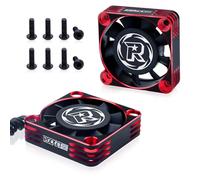 2Pack Rc Cooling Fan,1600RPM RC Motor Fan 40x40mm RC Fans for 1/8 1/10 Car Brushless Motor (Black Red)