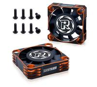 2Pack RC Cooling Fan 40mm,16000RPM 8.4V RC Car Fan for ESC and Motor Fit for 1/10 1/8 RC Car Truck(Black Orange)