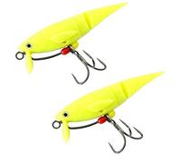 2Pack Realistic Minnows Lures with Triple Hook, Yellow B