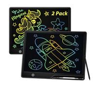2pack Rechargeable LCD Writing Tablet 16 Inch for Kids, Large Colorful Doodle Board Drawing Pad with Stylus, Reusable Electronic Writing Tablet for Boys Girls Ages 3-8 Black