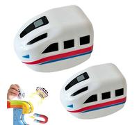 2Pack Replacement Electric Train Cars,USB Rechargeable Add-On for Electric Train Set Tracks, Cannot Operate Alone, Tracks & Cable Not Included, ElectricTrains Cars Gift1