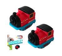 2PACK Replacement Electric Train Cars,USB Rechargeable Add-On for Kids Electric Train Set Tracks,Compatible with KlickRail ElectricTrain Set,Cannot Operate Alone,for Use with Tracks Only