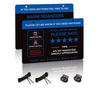 2Pack Rideshare Car Sign, Double-Sided Waterproof and UV-Protected Tips Rating Appreciated Rideshare Headrest Hanger Sign, Accessory for Rideshare Drivers 9''x6''