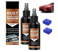2PACK Rust Remover Spray,2025 Upgrade Rust Remover for Metal, Car Scratch Remover,Upgraded Anti Rusts Iron out Spray, 30ml Iron Stain Cleaner for Metal, Tools, Cars, Chains Multiple Surfaces
