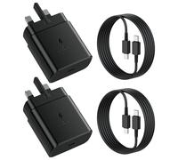 2Pack Samsung Fast Charger, 45W Samsung USB C Charger Plug and Cable 2M for Galaxy S26 S25 Ultra S24 S23 S22 A17 A16 A15 A22 A25 A26 A32 A33 A34 A35 A36 A53 A54 A55 A56, USBC Plug UK Type C Charger
