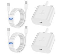2Pack Samsung Fast Charger Plug and Cable 1M for Samsung Galaxy S25 S24 S23 S22 S21 S20 A32 A33 A34 A35 A36 A53 A54 A55 A56 A52 A17 A16 A25 A26 A22