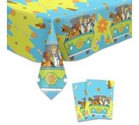 2Pack Scooby Tablecloth Disposable Tablecover Birthday Party Supplies and Decorations for Kid Boy Baby Shower Rectangle Tables 70"" X42