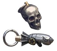 2Pack Shark Rocket Bomb Keychain, Shark Bomb Keychain, Skull Bottle Keychain, 2024 NEW Skull Keychain, Shark Rocket Keychain (2Pcs -mix)