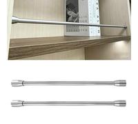 2pack Shelf Guard Rail Fence Set, Shelves Front Guardrail with Spindle Replacement, Antique Elegant Lip Rod for Picture Ledge Display Racks(Silver,8in/20cm)