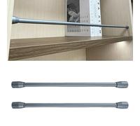 2pack Shelf Guard Rail Fence Set, Shelves Front Guardrail with Spindle Replacement, Antique Elegant Lip Rod for Picture Ledge Display Racks(Gray,16in/41cm)