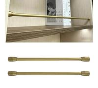 2pack Shelf Guard Rail Fence Set, Shelves Front Guardrail with Spindle Replacement, Antique Elegant Lip Rod for Picture Ledge Display Racks(Gold,32in/81cm)