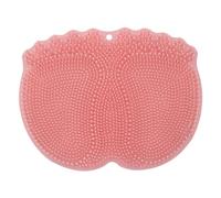 2PACK Shower Foot Scrubber Mat Back Washer Back Exfoliating Bath Wash Pad Wall Mounted Slip Suction Cups Foot Scrubber for Use in Shower Cups Foot Cleaner for Men and Women Gfm786 (B, One Size)