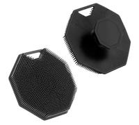 2Pack Silicone Body Scrubber, Qewro Body Buffer Exfoliating Brush with Silicone Loofah, Scalp Exfoliator Hair Shampoo Skin Cleaning Brush, Bath & Body Brushes for Men Women use in Shower