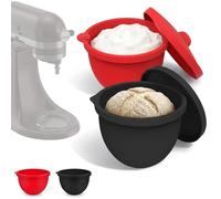 2Pack Silicone Bowl Liners for Kitchen Mixer 5 Qt, Kitchen Aid Silicone Bowl Insert, Mixing Bowl Liners with Lids, Kitchen-Aid Silicone Bowl Liners for Stand Mixer, No Need for Replacement Bowls