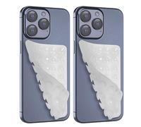 2PACK Silicone Double Sided Suction Phone Case Mount, Detachable Hands Free & Strong Grip Holder for Selfies & Videos, Compatible iPhone Android (2Pack Clear, 40 Suction Cups)