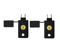 2Pack Silicone Protective Case for YubiKey 5C NFC,Cover Holder Fit for Yubico Security Key C NFC,Quick Access & Everyday Protection-Black and Black