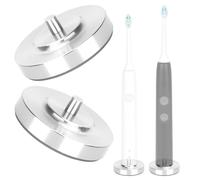 2Pack Silver Electric Toothbrush Holder for Bathroom, Stainless Steel Freestanding Brush Holder, Compatible with Philips Sonicare Protective Clean 5100, 4100, 5300, 6500, 6100, New Philips 1100, 2100