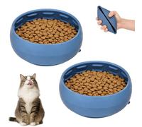 2Pack Slow Feeder Dog Bowl, Silicone Puppy Treat Feeder with Suction Cup, Makes Meal Time Fun, Slows Down Eating, Promotes Healthy Digestion, Prevents Bloat, for Small to Medium Dog(Blue)