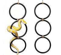 2Pack Snake Climbing Rings for Ball Python & Corn Snake,Reptile Enrichment Toys for Snake,Ball Python Tank Decor,Reptile Tank Accessories for Bearded Dragon,Chameleon,Iguana,Gecko,Lizard,Parrot