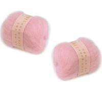 2Pack Soft Wool Knitting Yarn Natural Angola Mohair Wool Yarn Cashmere Knitting Crochet Skein Yarn for Weave Scarves Shawls Sweaters Hats Shoes (#3)
