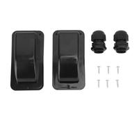 2Pack Solar Single Cable Entry Glands, IP68 Waterproof ABS Solar 1 Way Cable Entry Housings for 6mm² to 12mm² Cable, for Solar Panels of RV Boat Yacht Roof Caravan and Marine, Black